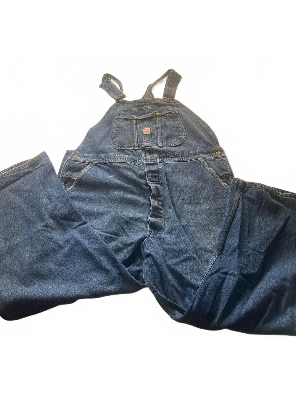 Vintage Tuf Nut Made in USA Denim Overalls 1960s Golden Size Workwear